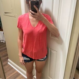 Pink V-Cut Gap Shirt